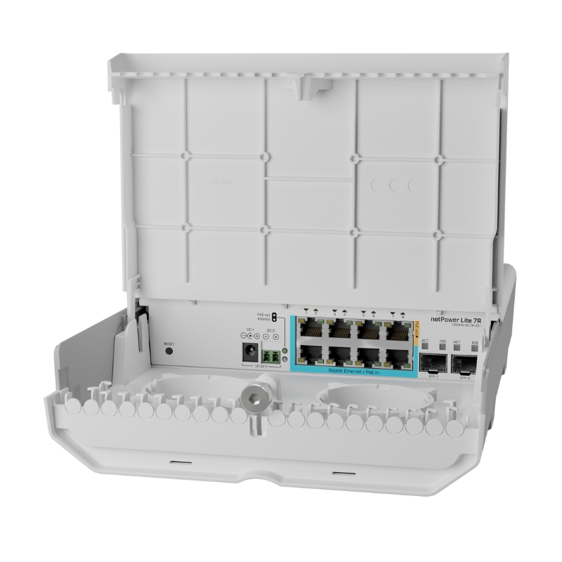 Switch MikroTik netPower Lite 7R (CSS610-1Gi-7R-2S+OUT)