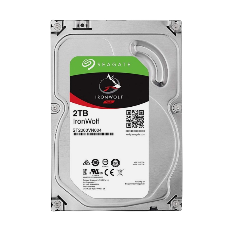 Ổ cứng HDD Seagate IronWolf 2TB (ST2000VN004) 3.5 inch, 5900RPM, SATA, 64MB Cache