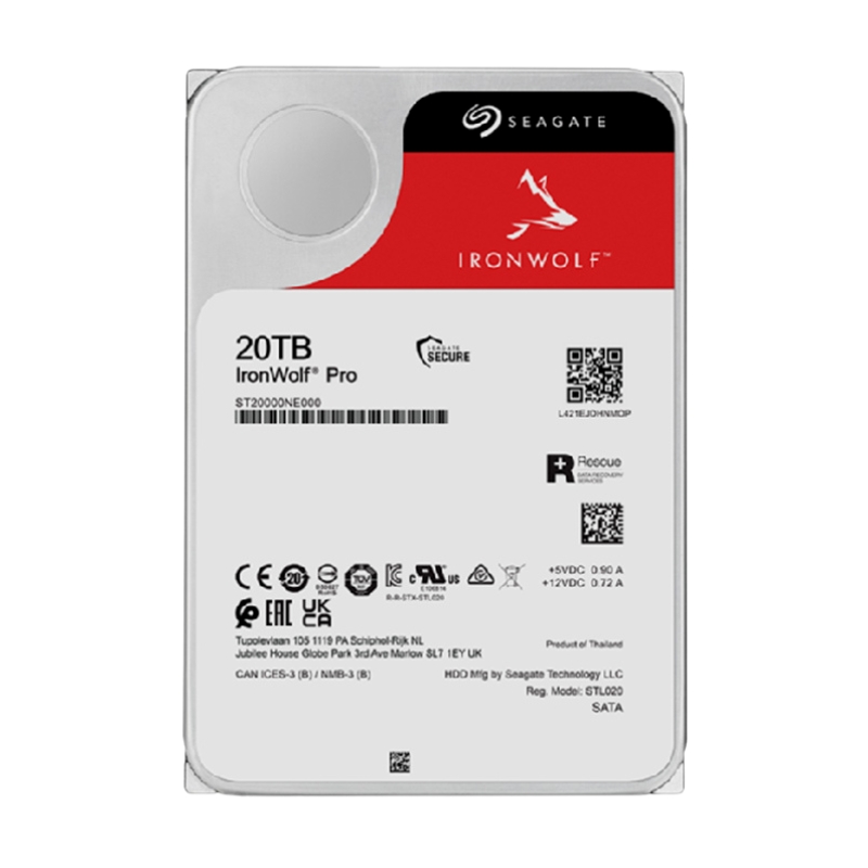 Ổ cứng HDD Seagate Ironwolf Pro 20TB (ST20000NE000) 3.5 inch, 7200RPM, SATA3, 256MB Cache 