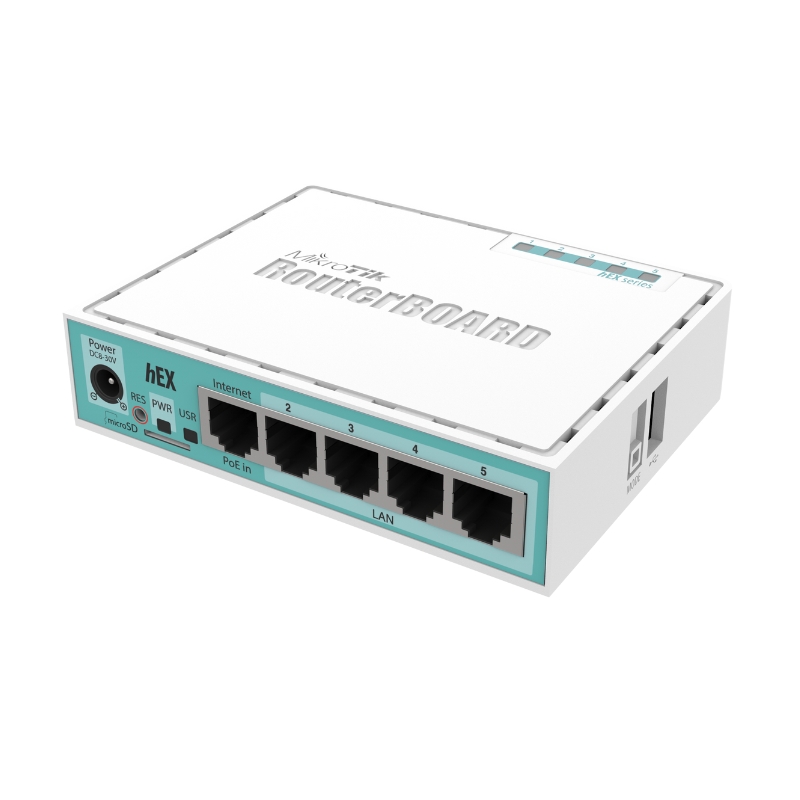 Router MikroTik RB750Gr3 (hEX) cân bằng tải, chịu tải 80-100 user