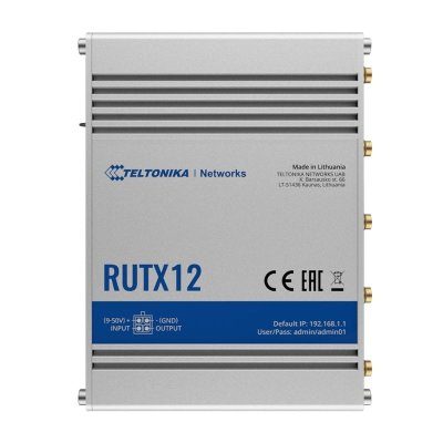 Bộ phát wifi 3G/4G công nghiệp Teltonika RUTX12, Dual SIM LTE CAT6 600Mbps, wifi 5 chuẩn 802.11ac Wave-2 