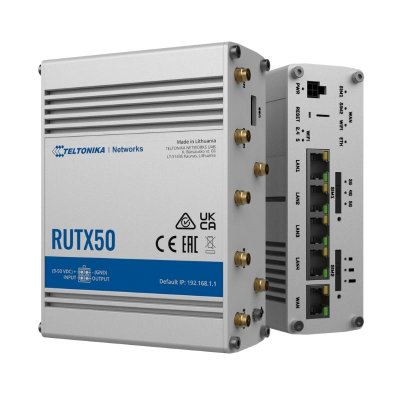 Router 4G/5G công nghiệp Teltonika RUTX50, Dual SIM 5G tốc độ 3,3Gbps, wifi 5 hỗ trợ 150 user