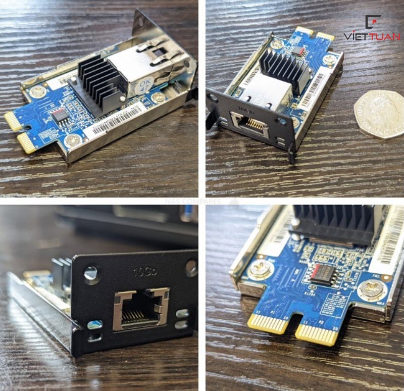 Hình ảnh card 10GbE (lựa chọn) dùng để nâng cấp card mạng cho thiết bị lưu trữ Synology DS723+