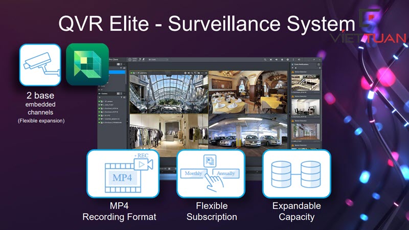 ứng dụng QVR Elite của QNAP TS-233 cho hệ thống camera giám sát