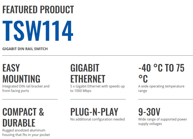 Giới thiệu sản phẩm Switch công nghiệp Teltonika TSW114