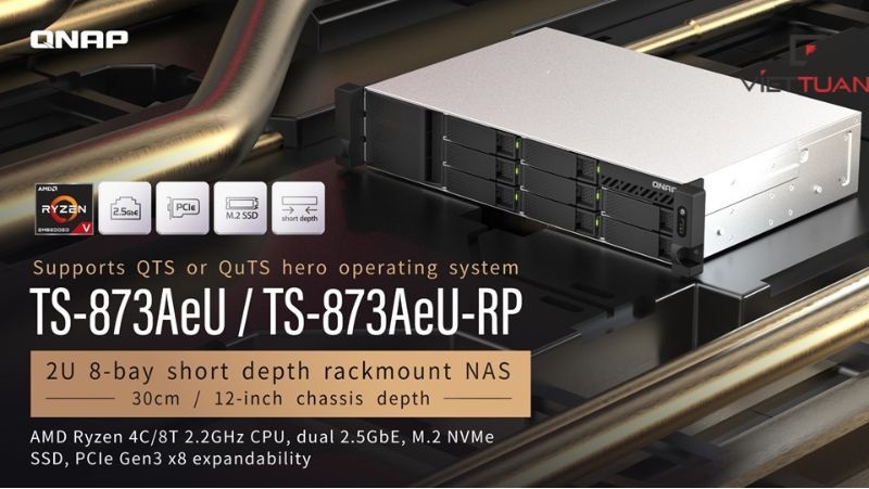 Thiết bị lưu trữ NAS QNAP TS-873AeU-RP-4G