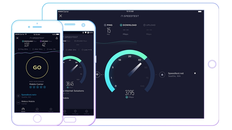 App kiểm tra tốc độ wifi Speedtest by Ookla