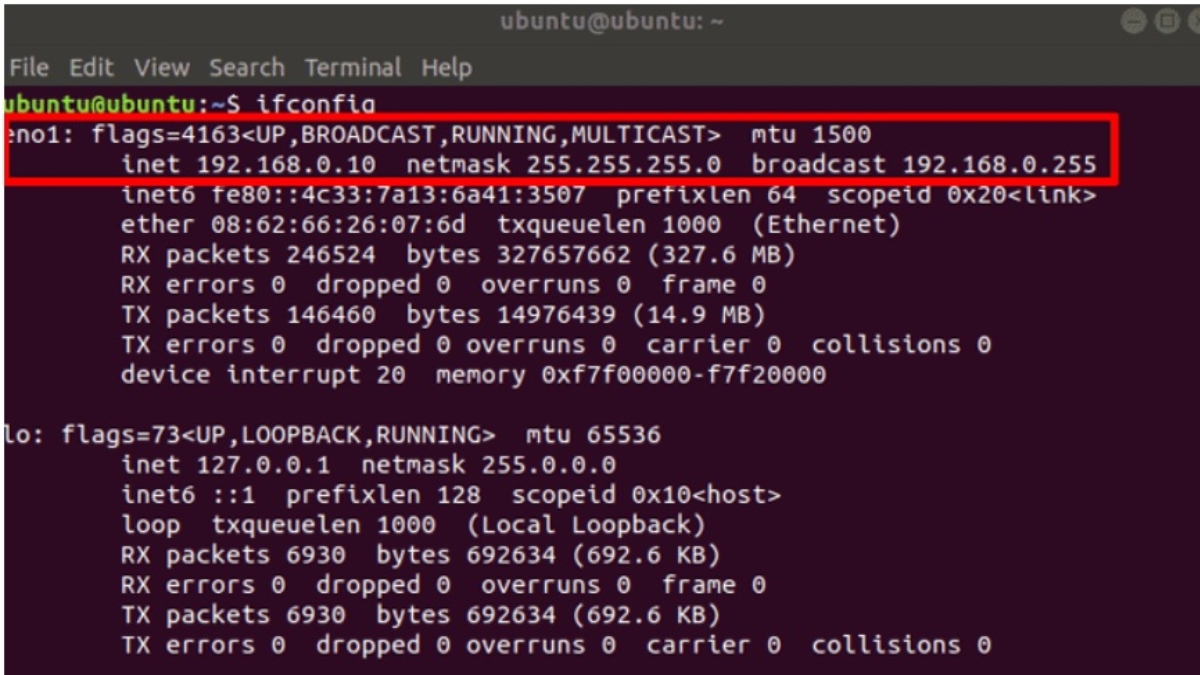 Cách xác định địa chỉ Broadcast Unbuntu