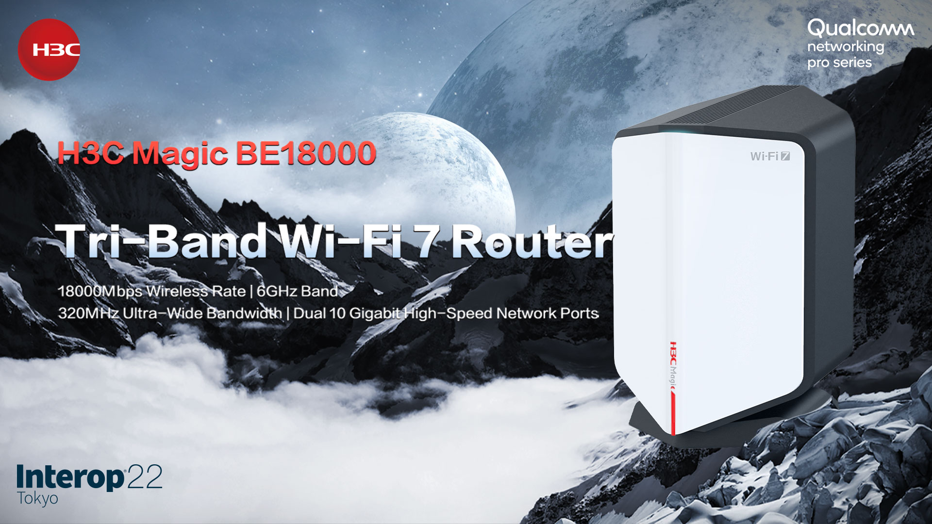 Router không dây H3C Magic BE18000 Tri-Band sử dụng chuẩn WiFi 7