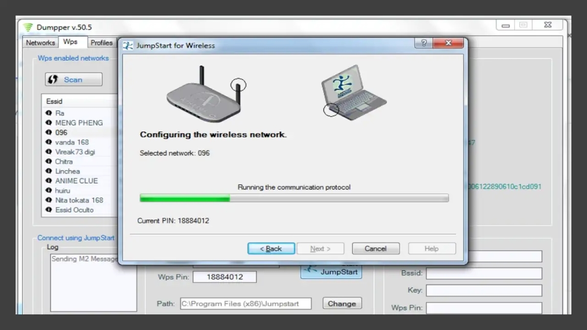 Phần mềm hack wifi cho laptop Jumpstart