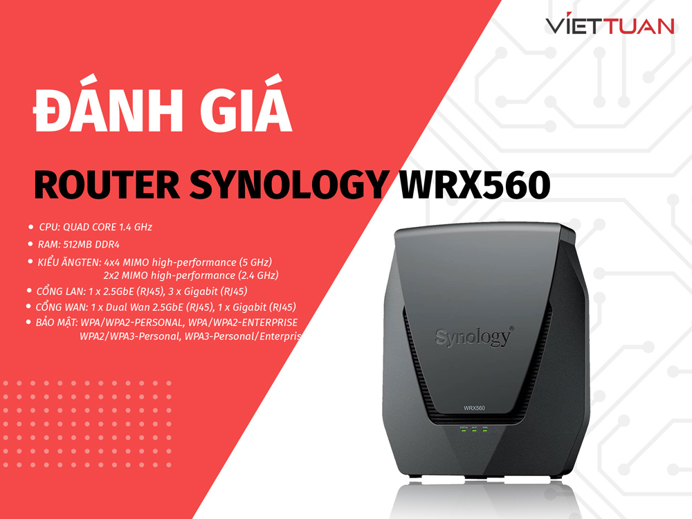Đánh giá Router Synology WRX560 - Bộ định tuyến chuẩn Wifi 6 cho mô hình nhà thông minh