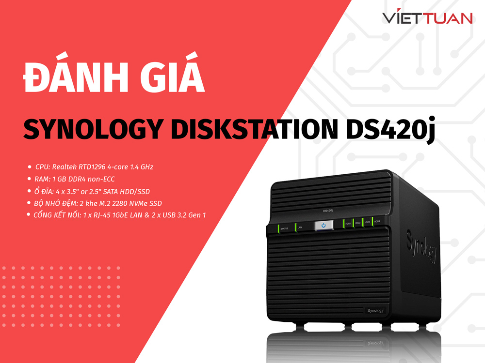Đánh giá NAS Synology DiskStation DS420j - Giải pháp lưu trữ thông minh cho gia đình