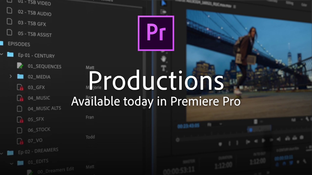 Productions là một tính năng mới được giới thiệu trong Adobe Premiere Pro