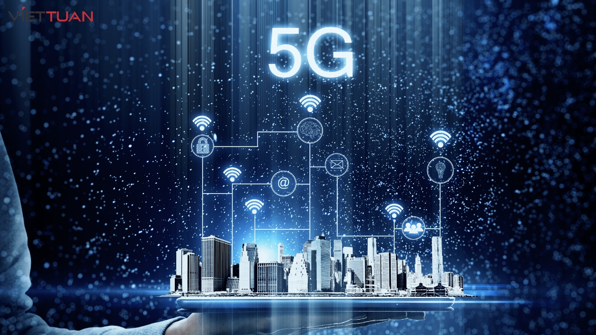 5G được thiết kế để cho phép truyền các dữ liệu lớn nhanh hơn trong các thiết bị IoT