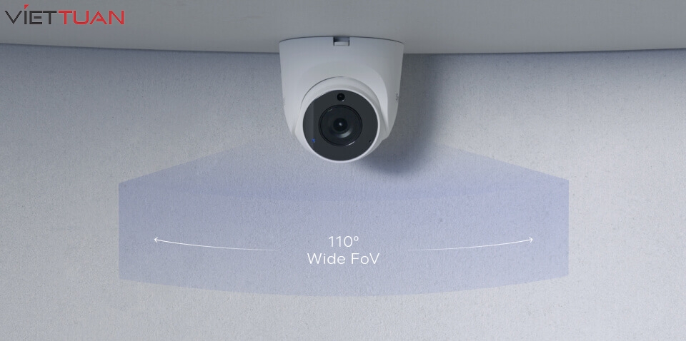 Camera AI góc rộng (110 độ) thích hợp để triển khai cả trong nhà lẫn sử dụng ngoài trời