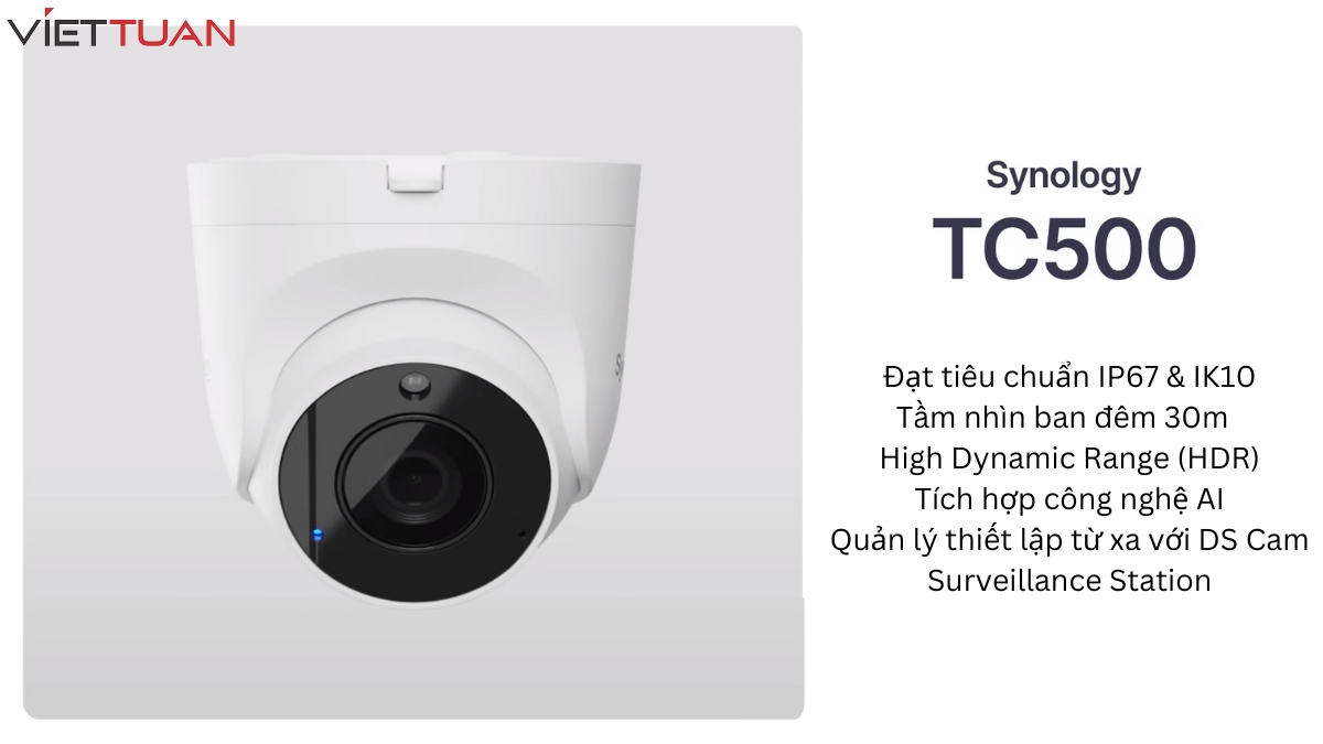 Các tính năng nổi bật trên sản phẩm Camera IP Synology TC500