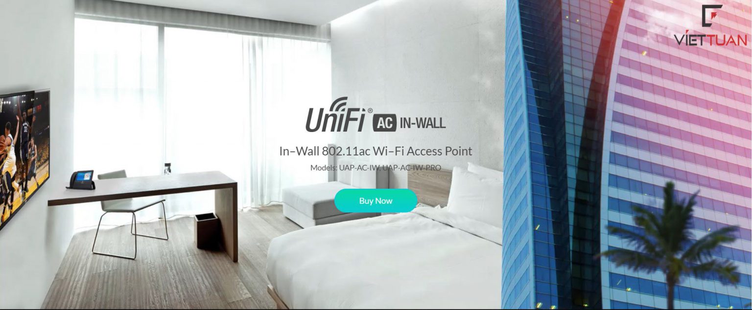 UniFi AC Inwall (UAP-AC-IW) lắp đặt cho khách sạn, resort, biệt thự yêu cầu thẩm mỹ và chất lượng cao
