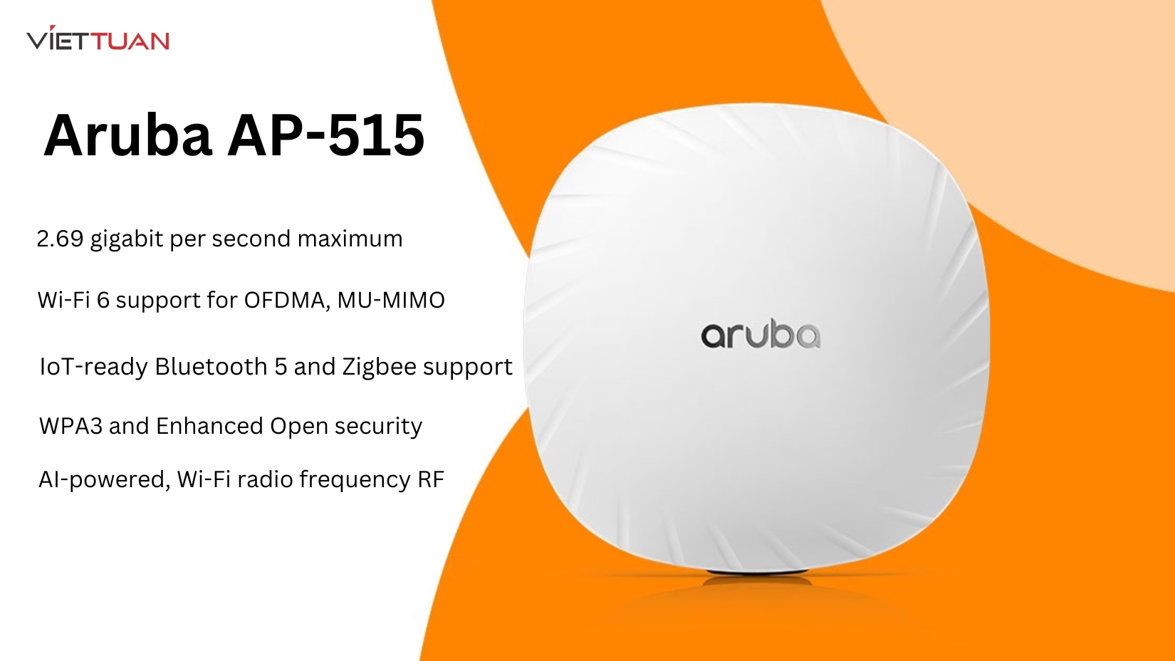 Bộ phát wifi Aruba AP-515 (RW) Unified AP (Q9H62A)