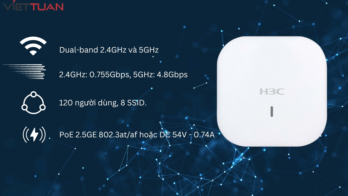 Bộ phát wifi H3C WA6126 Wi-Fi 6 (EWP-WA6126)