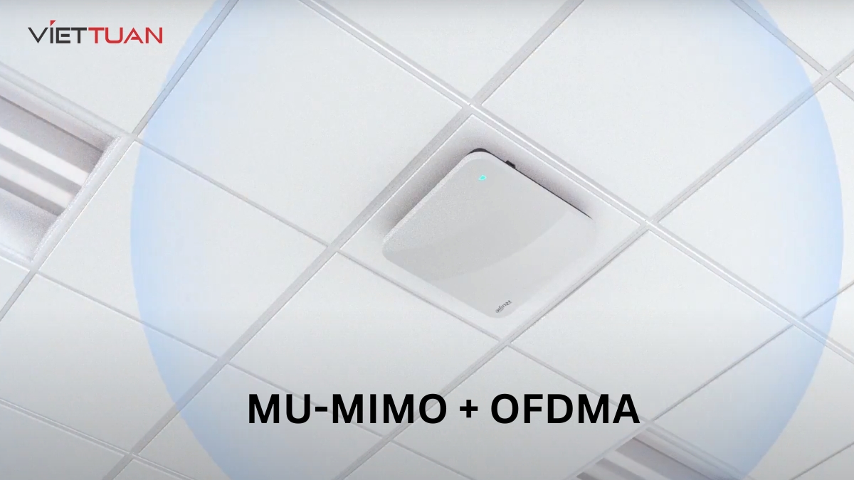 Thiết bị cũng hỗ trợ công nghệ MU-MIMO, OFDMA, băng tần kép cho phép nhiều thiết bị kết nối cùng một lúc