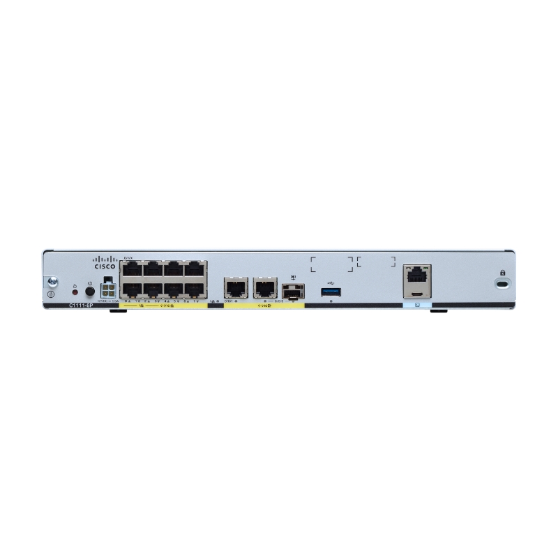 Cisco C1111-8P (C1111 8P) ISR 1100 Series Integrated Services Router, 8 Ports Dual GE WAN Ethernet Router