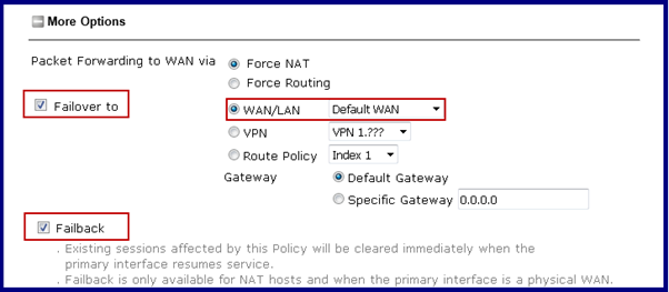 Quy định rằng tất cả các máy tính trong công ty truy cập vào Server A (11.11.11.11) sẽ sử dụng WAN1