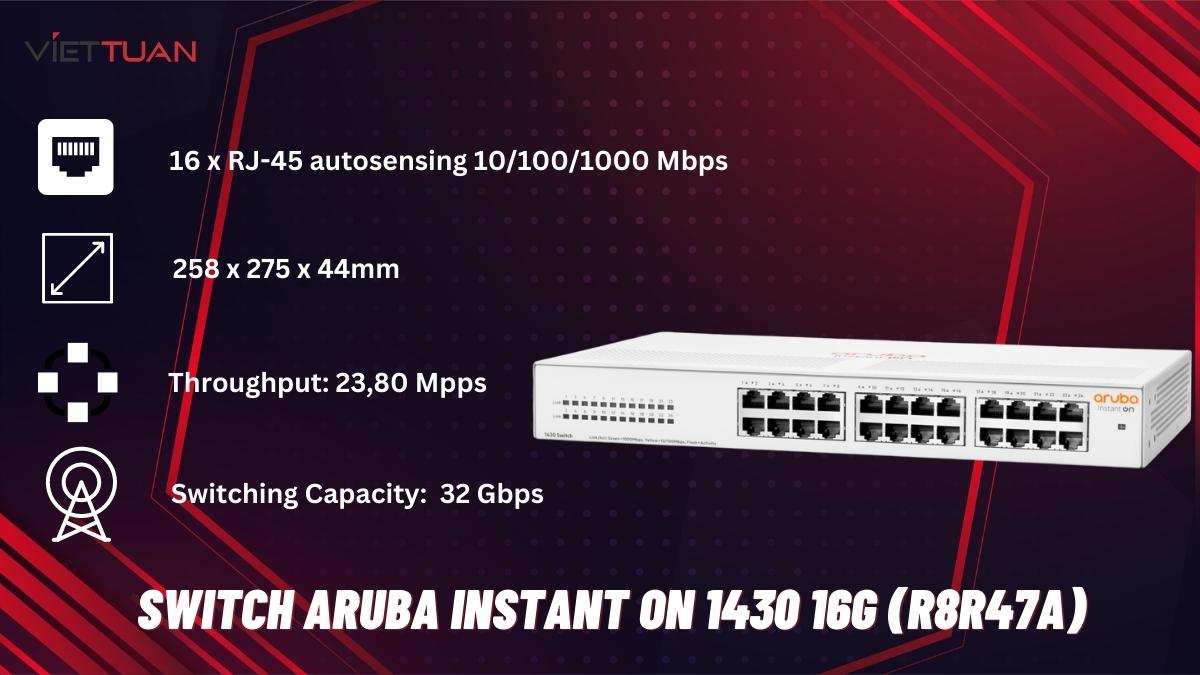 Switch Aruba Instant On 1430 16G (R8R47A)