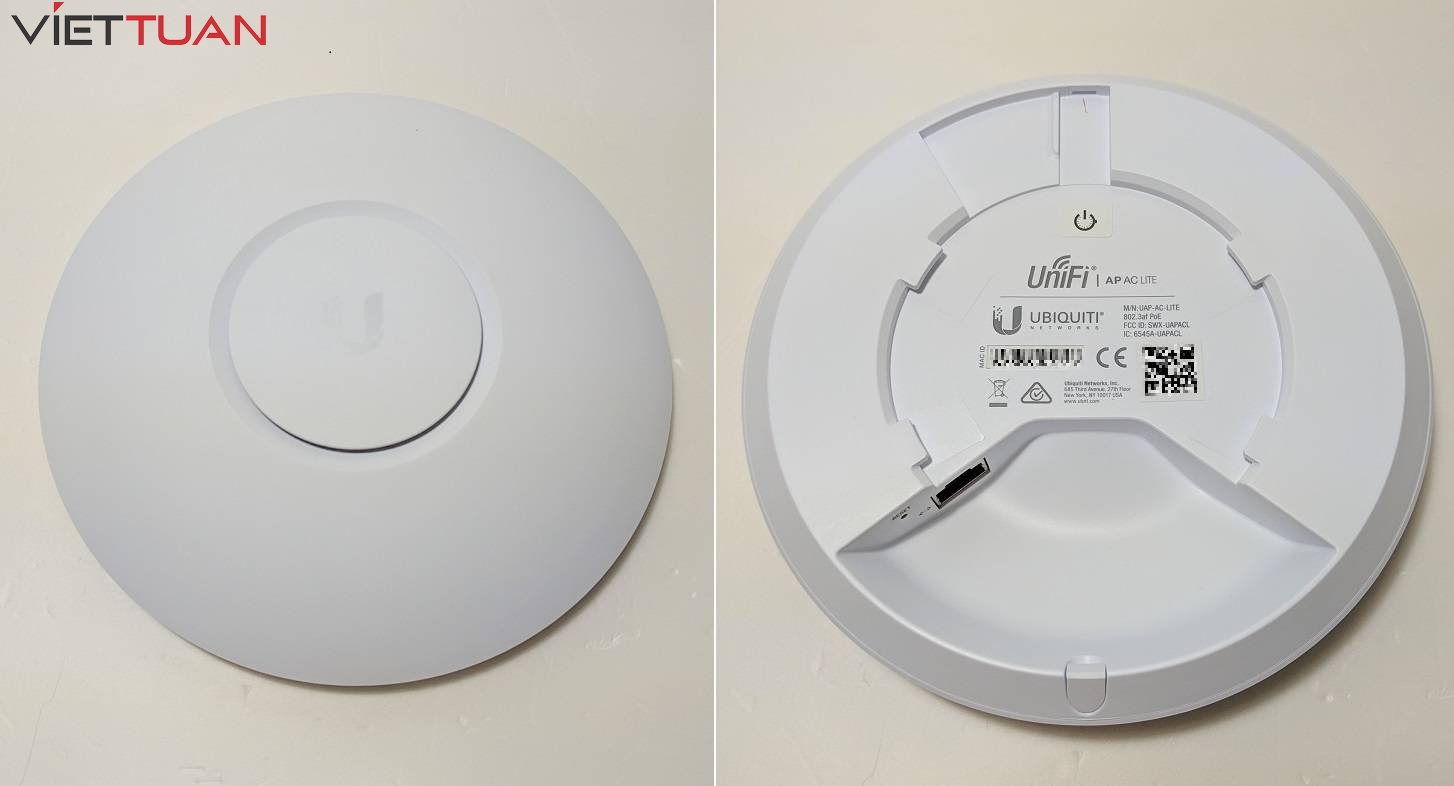UAP-AC-Lite có thiết kế kiểu dáng tròn siêu nhỏ gọn, màu sắc trắng đẹp mắt, diện tích tối ưu giảm 25%