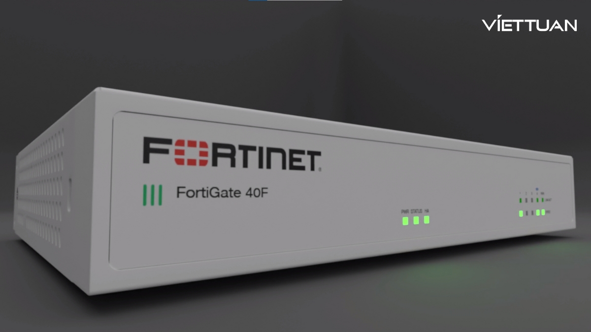 Mặt trước thiết bị Firewall Fortinet FortiGate 40F (FG-40F-BDL-950-12)