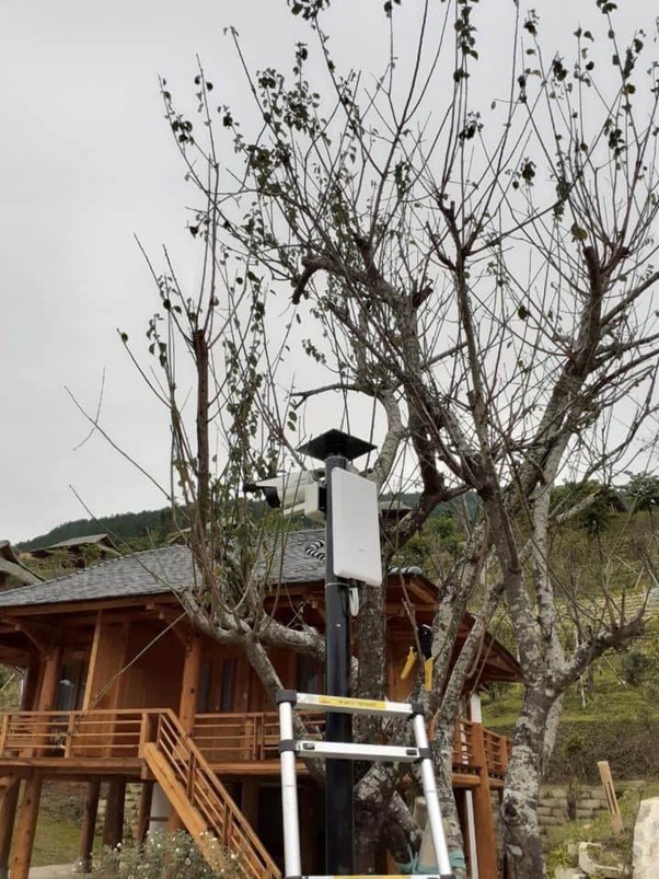 Hình ảnh wifi lắp đặt ngoài trời tại 1 Resort của tỉnh phía Bắc