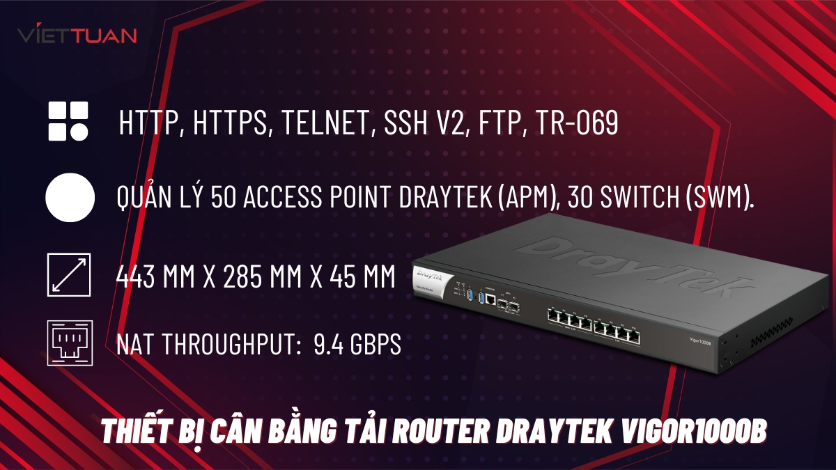 Thiết bị cân bằng tải Router Draytek Vigor1000B