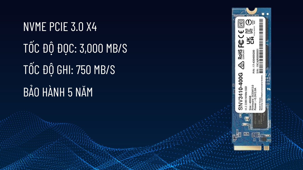 Ổ cứng SSD Synology 400GB M.2 2280 NVMe (SNV3410-400G)