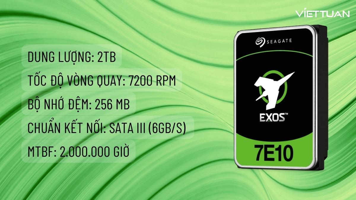 Ổ cứng Seagate Exos 2TB 7E10 ST2000NM000B 7.2K RPM