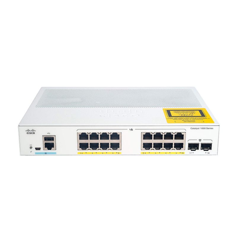 Switch Cisco C1000-16FP-2G-L 16x 10/100/1000 Ethernet PoE+ ports and 240W PoE budget, 2x 1G SFP uplinks