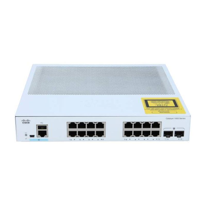 Switch Cisco C1000-16T-E-2G-L 16x 10/100/1000 Ethernet ports, 2x 1G SFP uplinks with external PS