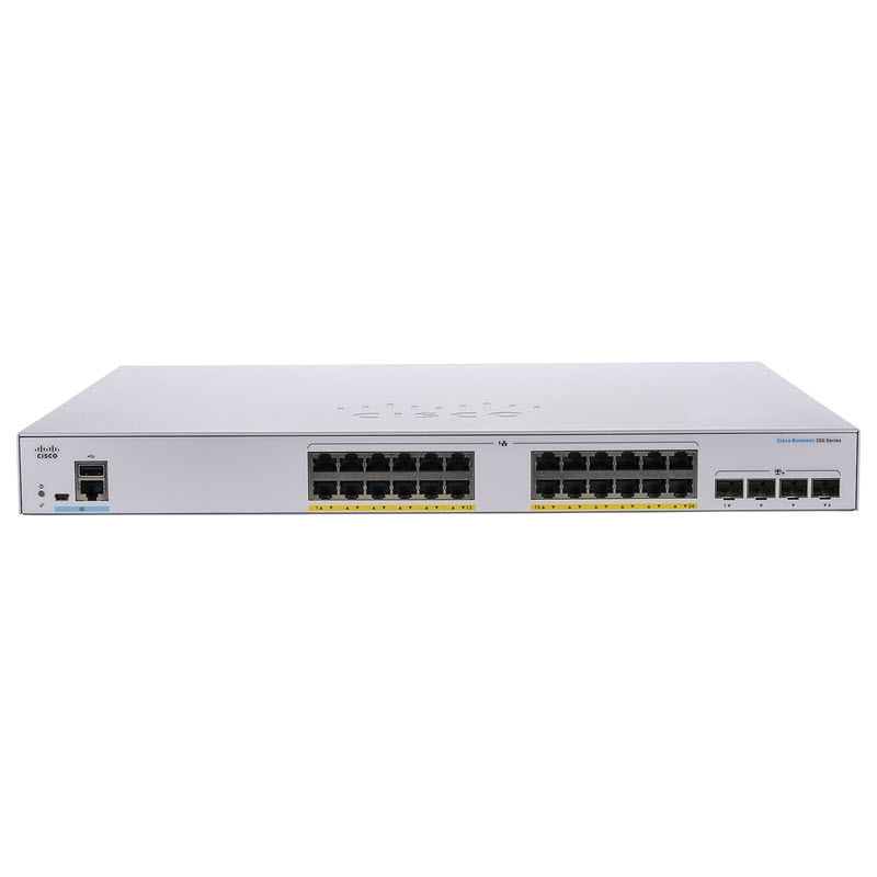 Switch Cisco CBS350-24P-4G-EU, Bộ chuyển mạch Switch 24 Port POE