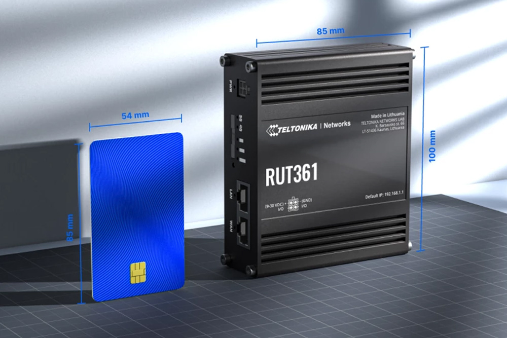 Teltonika RUT301 và RUT361 có kích thước nhỏ gọn, dễ dàng lắp đặt vào tủ rack