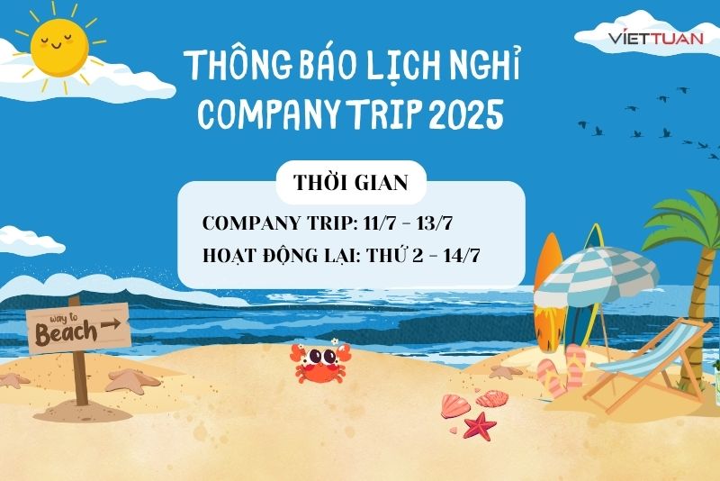 Thông báo lịch nghỉ Company Trip 2025