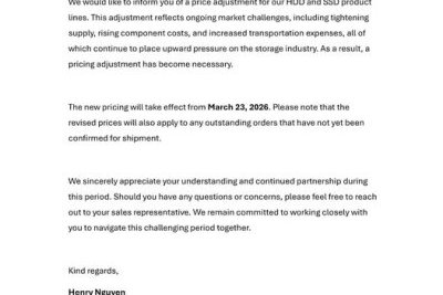 Thông báo điều chỉnh giá thiết bị lưu trữ Synology và hệ sinh thái UniFi từ 03–04/2026